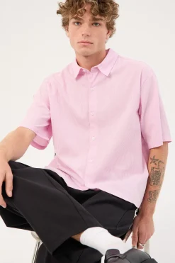 Pathfinder Cropped Boxy Shirt Pink Stripe