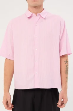 Pathfinder Cropped Boxy Shirt Pink Stripe