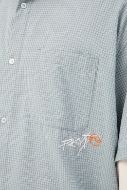 Pay N Spray Short Sleeve Check Shirt China Blue