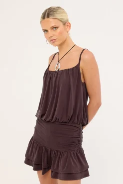 Payton Jersey Mini Dress Plum