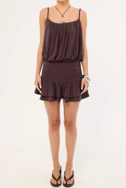 Payton Jersey Mini Dress Plum