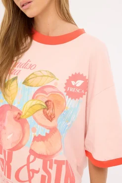 Peaches Oversized T-Shirt Peach