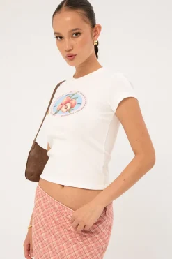 Peachy Baby Tee White