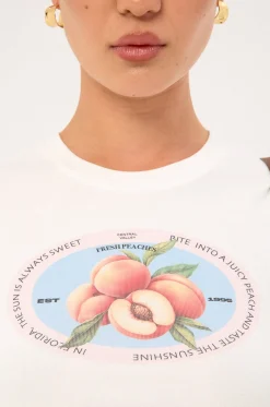 Peachy Baby Tee White