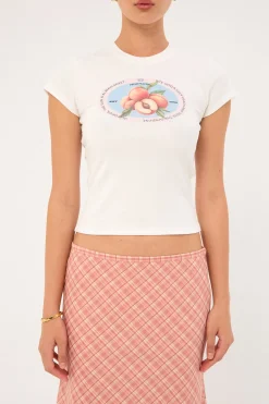 Peachy Baby Tee White