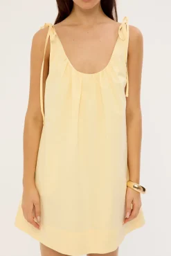 Penelope Tie Shoulder Mini Dress Butter