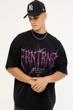 Perfect Storm Tee Black Neon