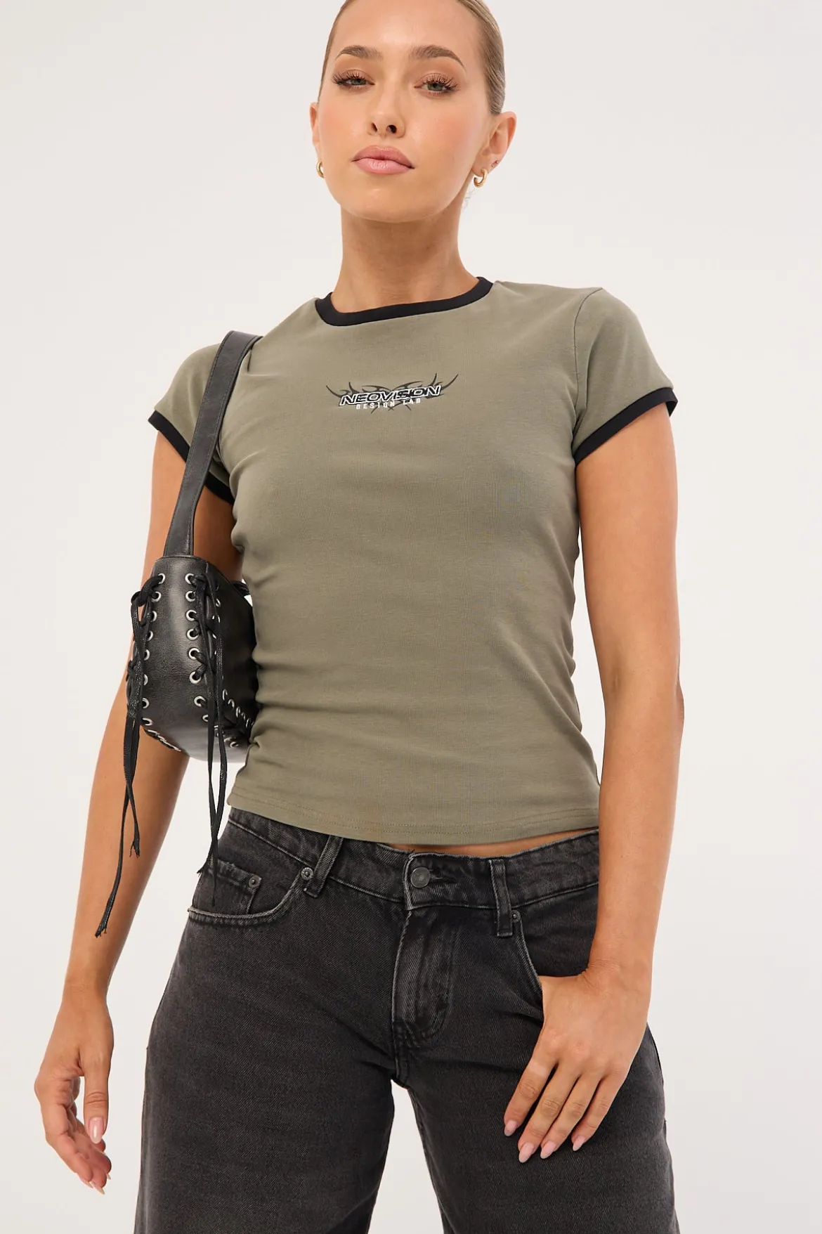 Perpetual Ringer Tee Khaki Green