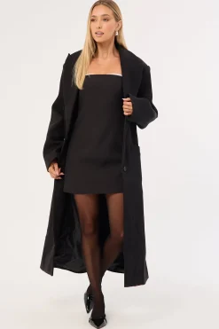 Perri Lace Strapless Dress Black