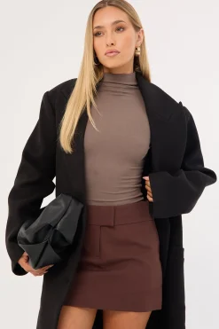 Perri Mid Rise Skort Brown