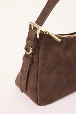 Peta + Jain Brody Chocolate Suede PU/Gold