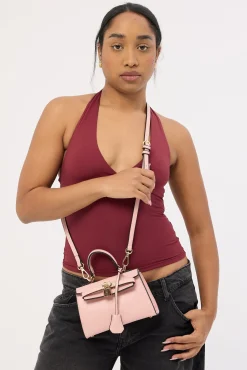 Peta + Jain Hedi Crossbody Pink Crinkle/Gold