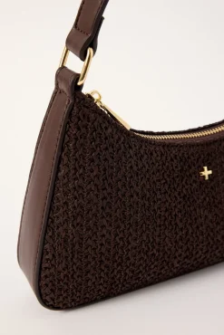 Peta + Jain Josee Choc Raffia Bag Choc Raffia