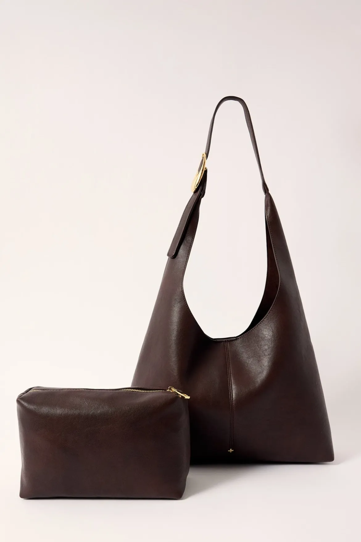 Peta + Jain KISMET HOBO BAG WITH POUCH Grainy Brown