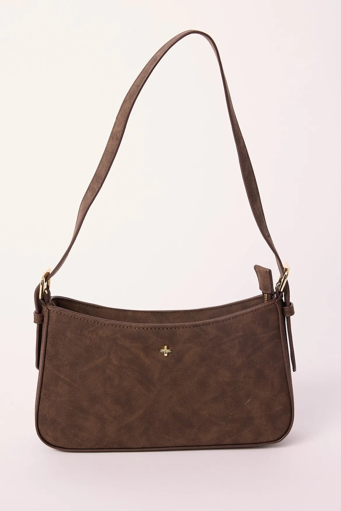 Peta + Jain Lilu Shoulder Bag Chocolate Suede PU/Gold