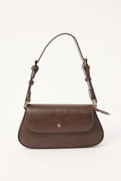 Peta + Jain Nikki Shoulder Bag Choc Crinkle