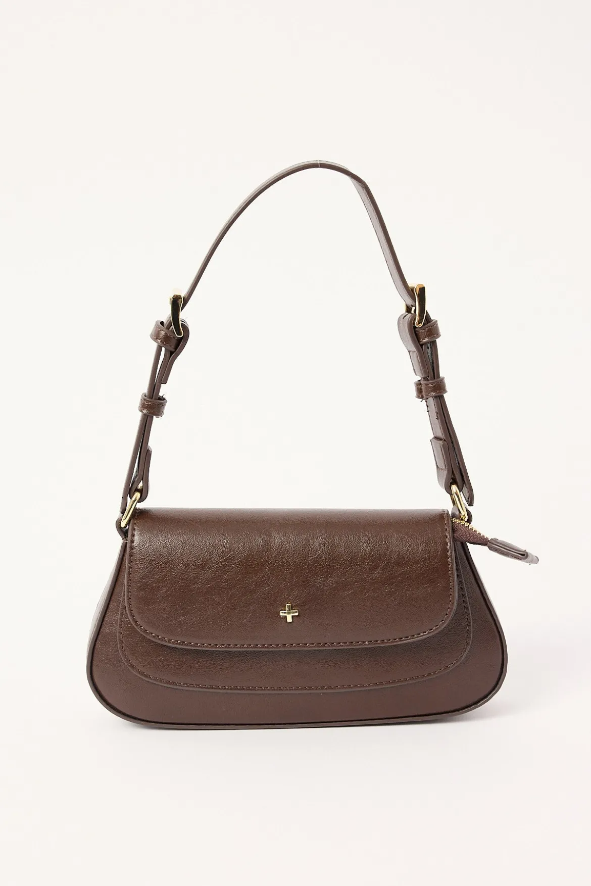 Peta + Jain Nikki Shoulder Bag Choc Crinkle