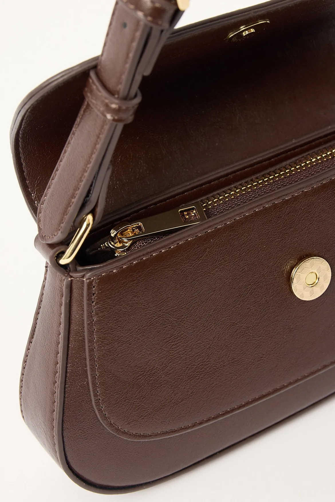 Peta + Jain Nikki Shoulder Bag Choc Crinkle