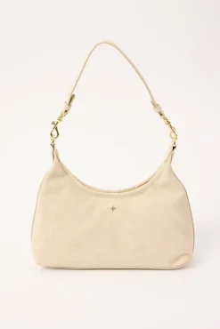 Peta + Jain Peach Shoulder Bag Beige Suede PU