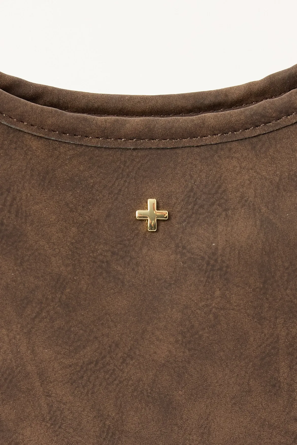 Peta + Jain Peach Shoulder Bag Choc Suede PU