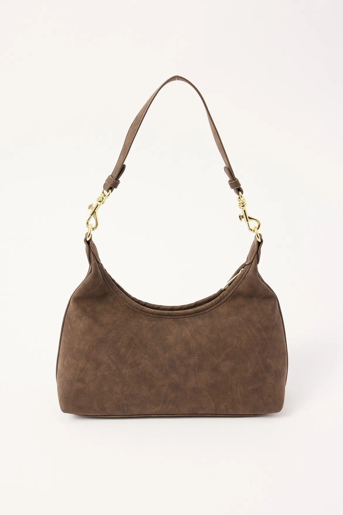 Peta + Jain Peach Shoulder Bag Choc Suede PU