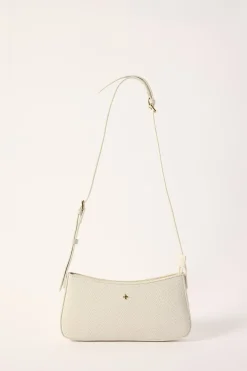 Peta + Jain SMOOCH CONVERTIBLE SHOULDER BAG White Weave