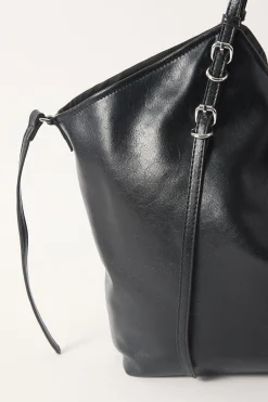 Peta + Jain Steffy Black Crinkle/Silver