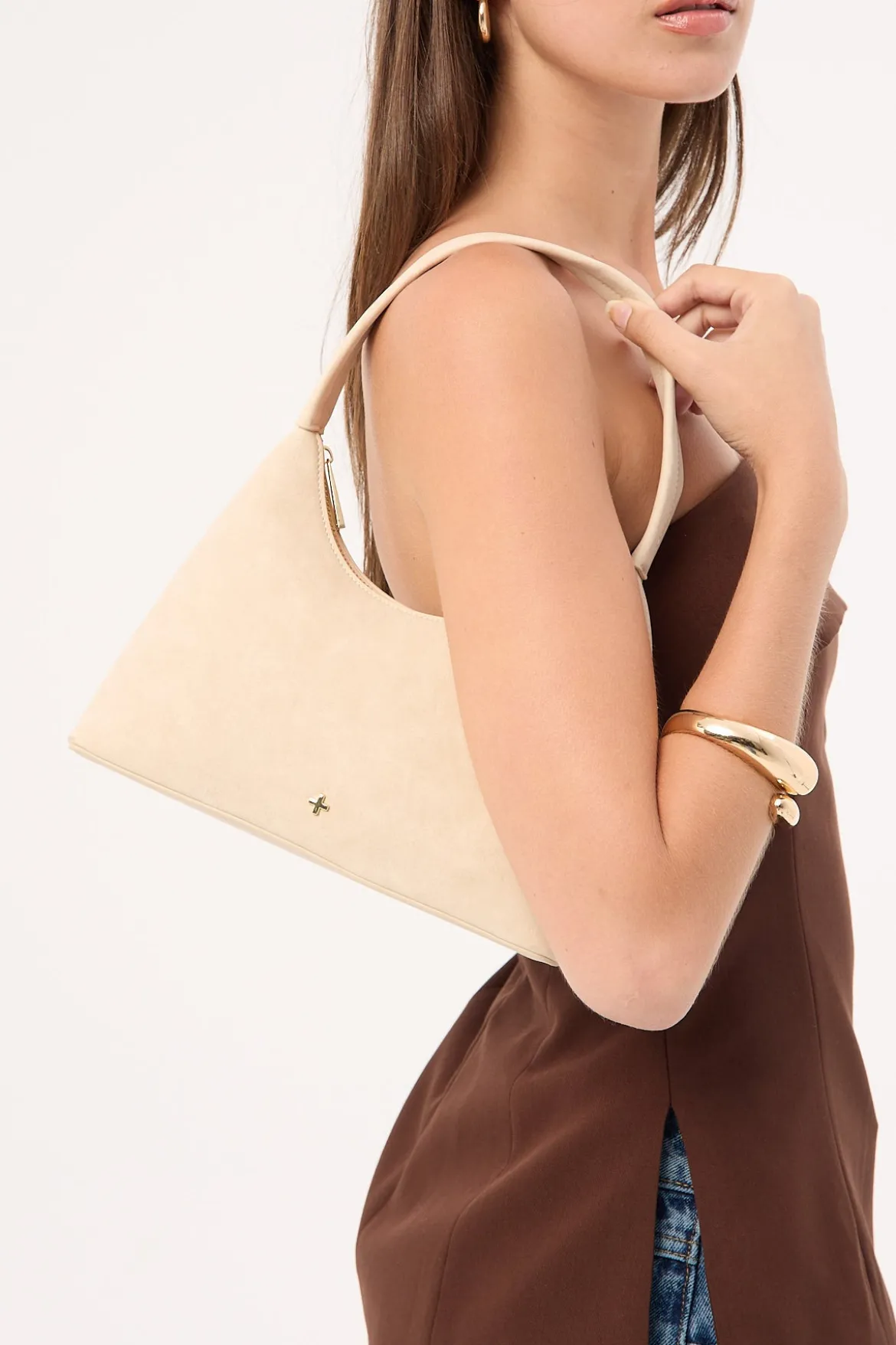 Peta + Jain Sweetie Beige Suede PU/Gold