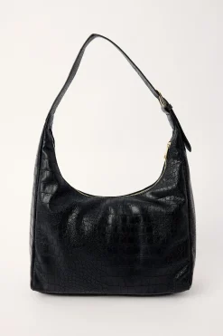Peta + Jain Tribeca Black Croc PU