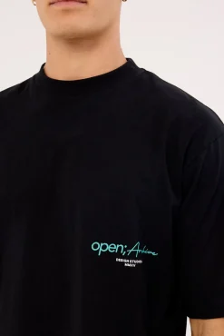 Petal Organic Boxy Tee Black