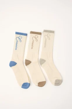 Pierce Sock 3 Pack Off White