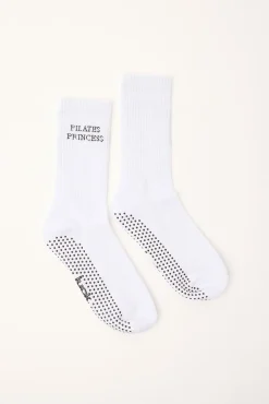 Pilates Princess Sock White and Brown