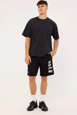 Pile Up Mesh Short Black