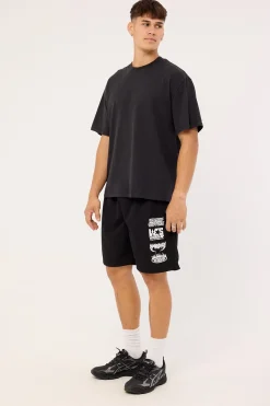 Pile Up Mesh Short Black