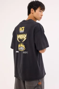 Pile Up Oversize Tee Black