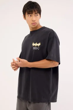 Pile Up Oversize Tee Black