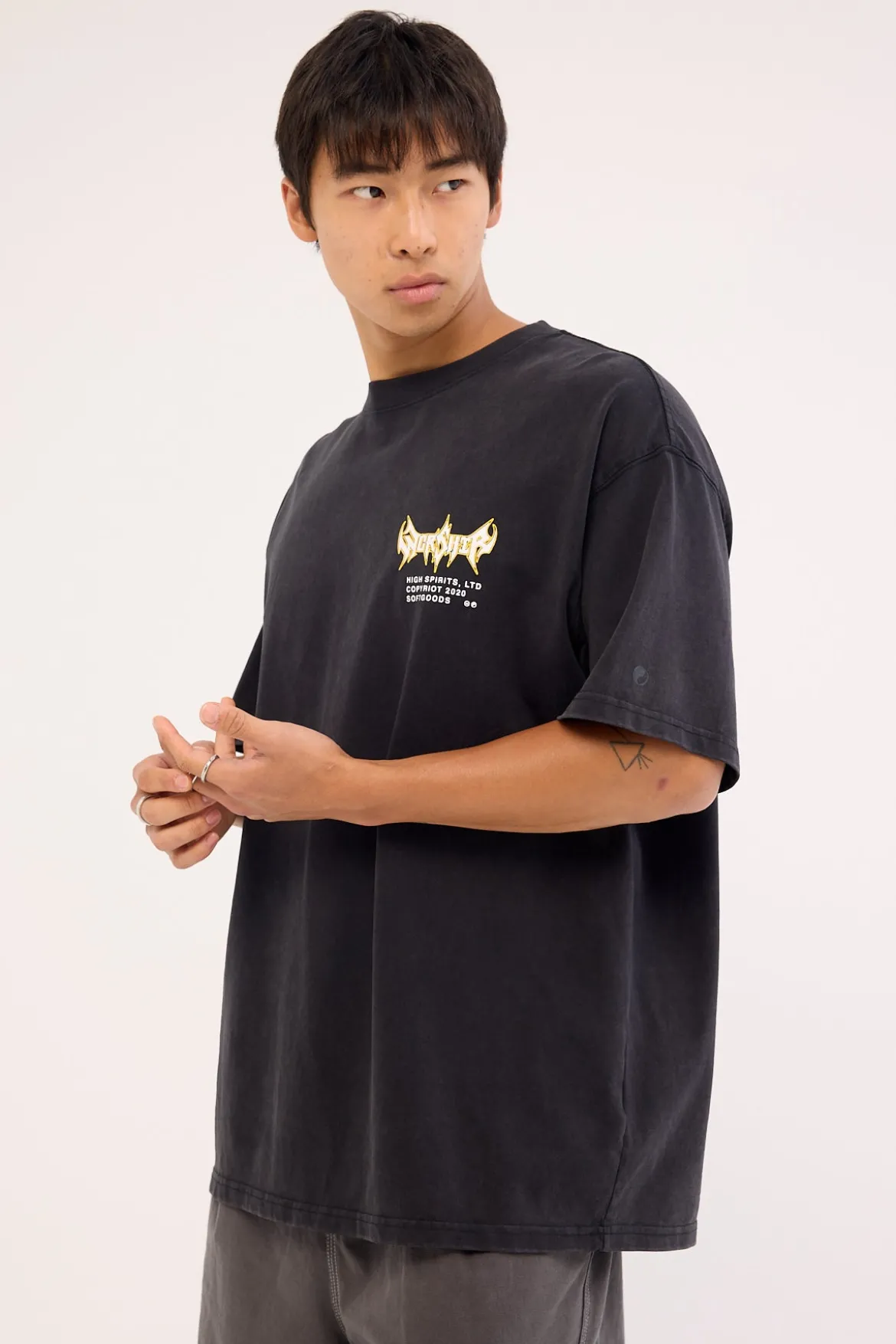 Pile Up Oversize Tee Black