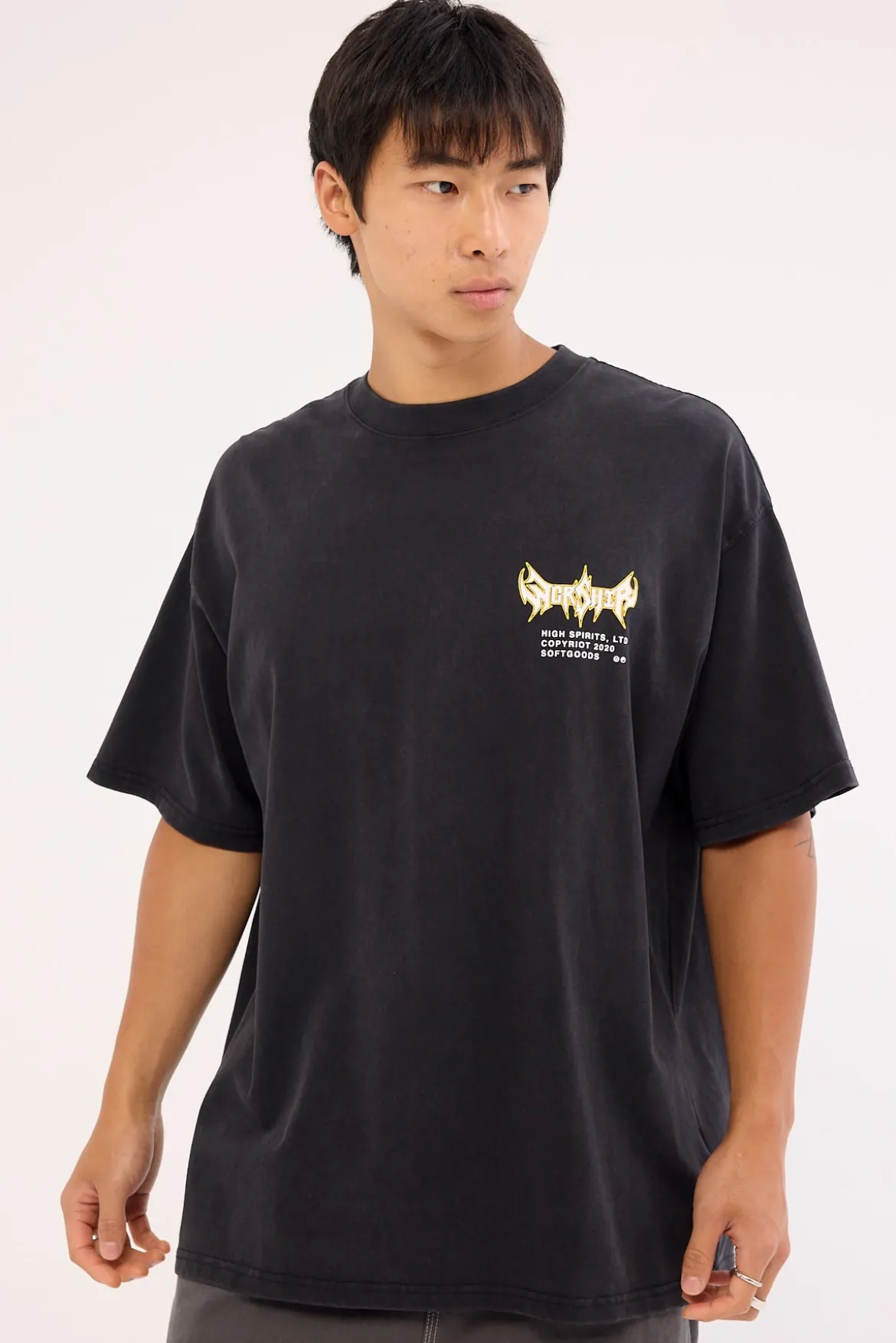 Pile Up Oversize Tee Black