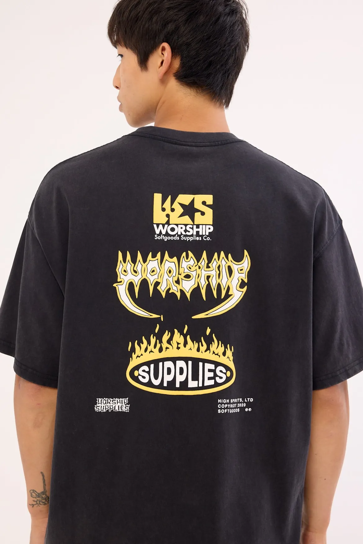 Pile Up Oversize Tee Black
