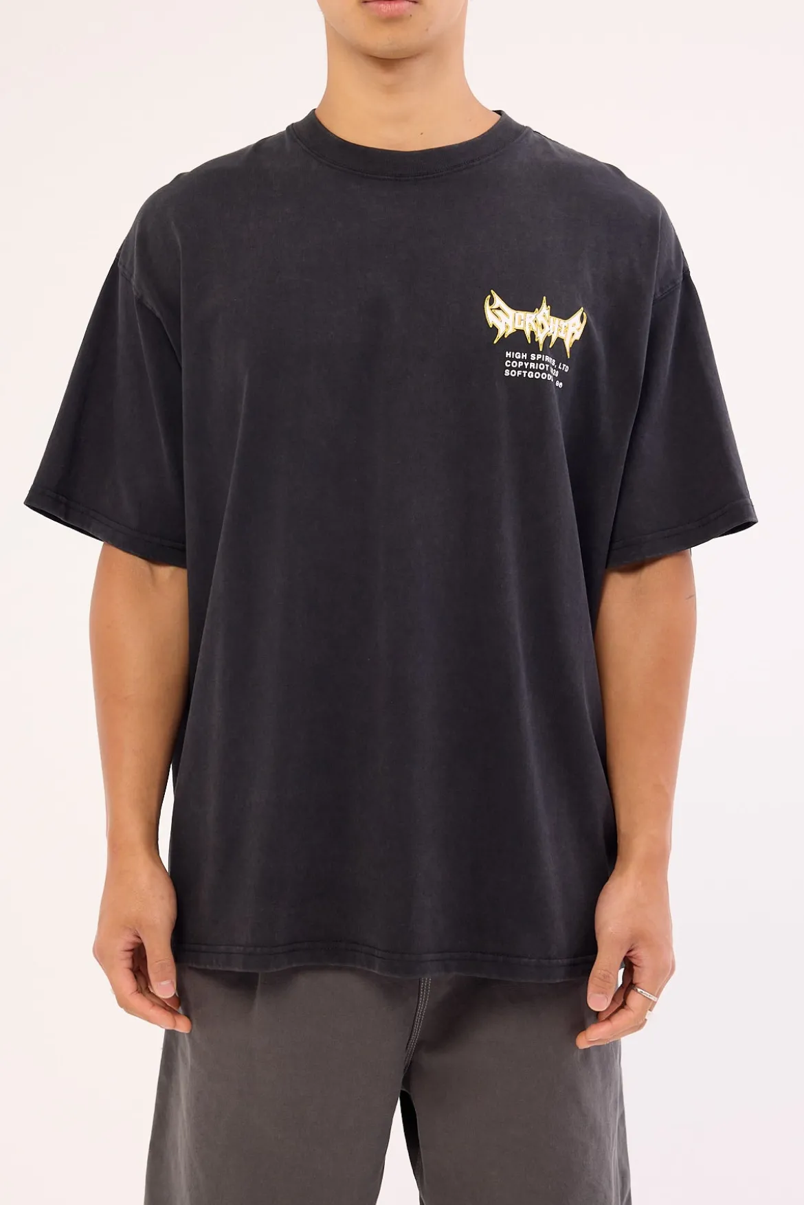 Pile Up Oversize Tee Black