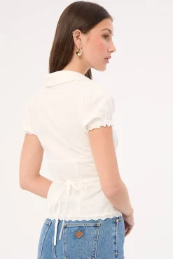 Piper Short Sleeve Blouse White