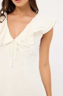 Pippa Ruffle Mini Dress White