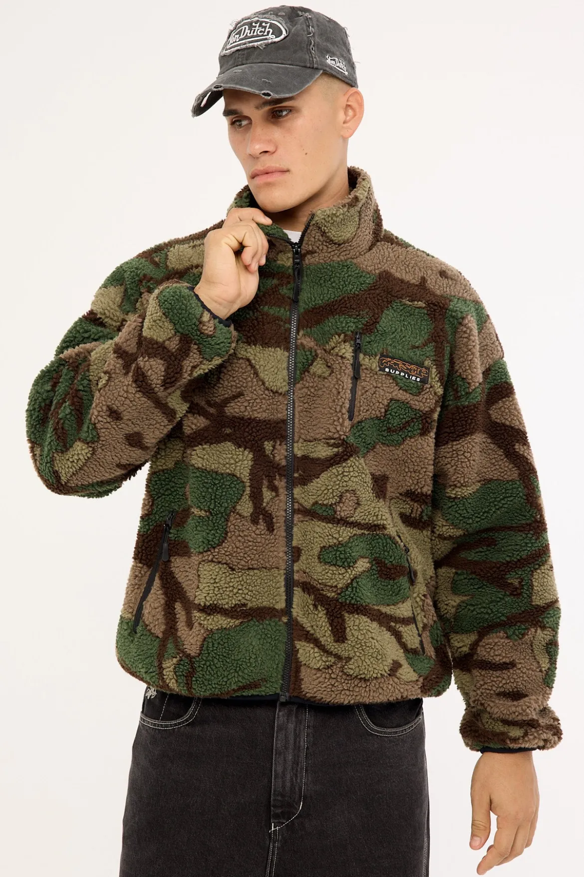 Plain Sight Sherpa Jacket Camo Green