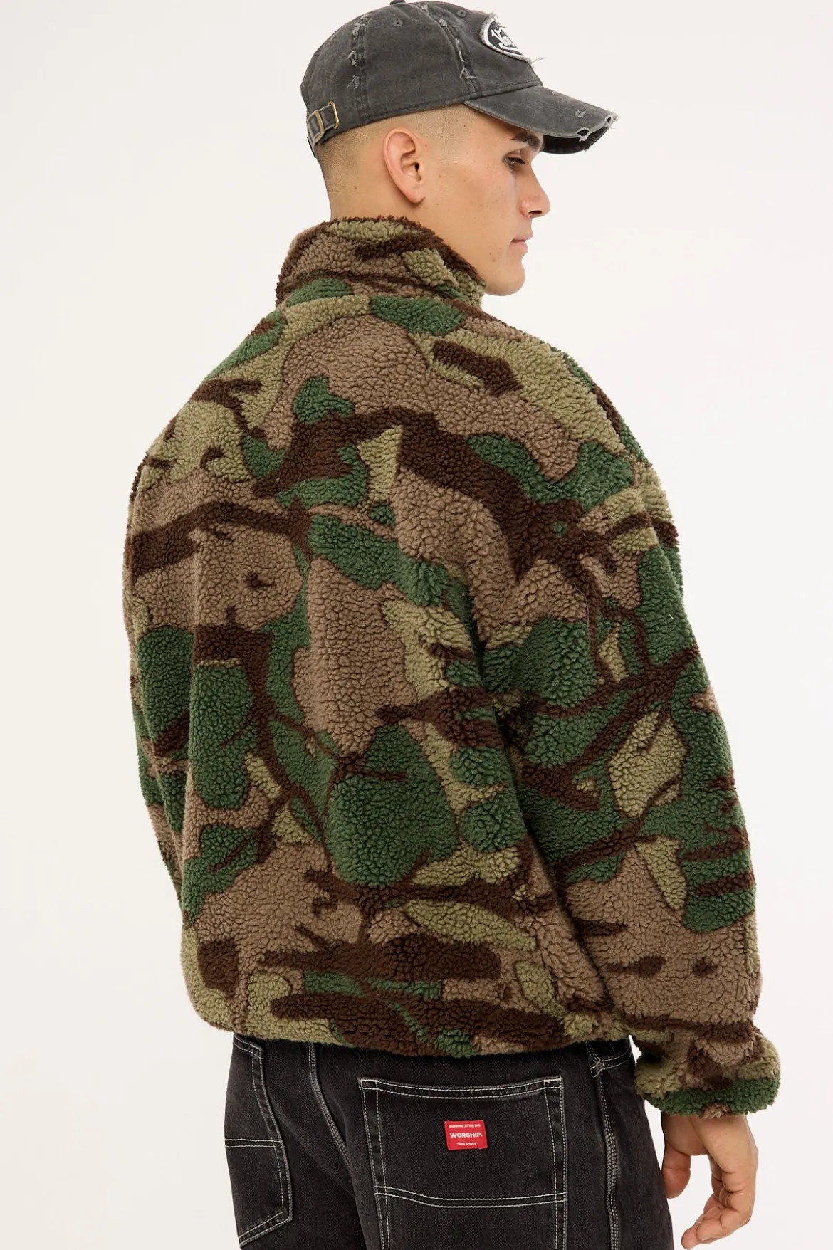 Plain Sight Sherpa Jacket Camo Green