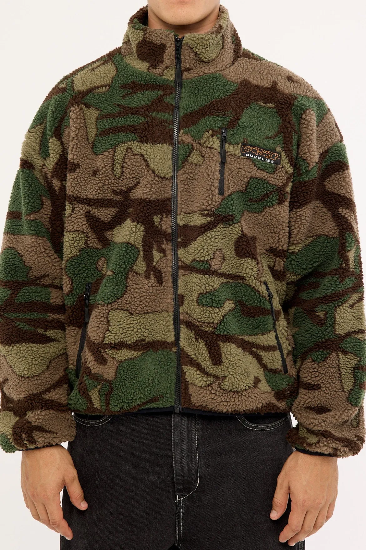 Plain Sight Sherpa Jacket Camo Green