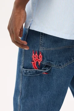 Playtime Carpenter Jean Worn Blue Rise