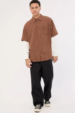 Point Plaid Summer SS Shirt Chocolate