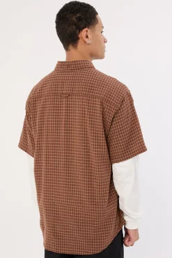 Point Plaid Summer SS Shirt Chocolate