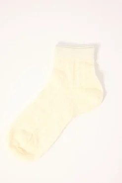 Pointelle Sock Off White