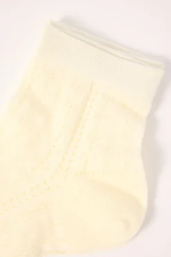 Pointelle Sock Off White
